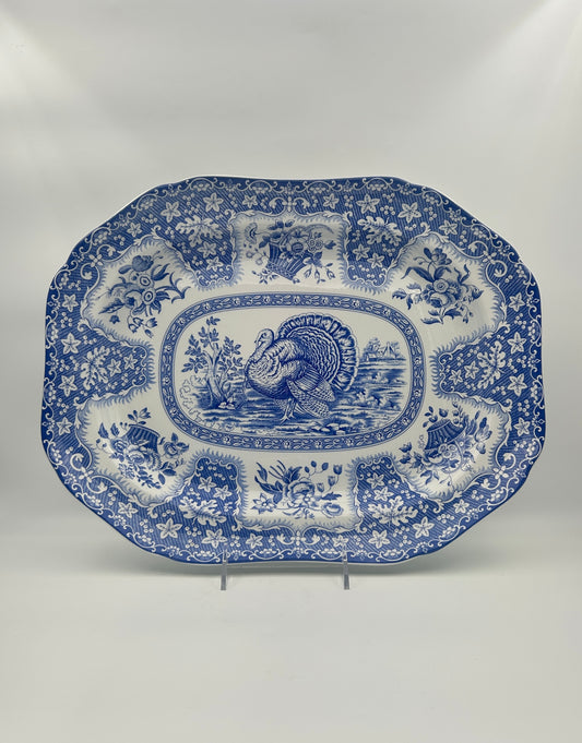 Spode Blue Collection “Festival” Turkey Platter – 20th Century Classic