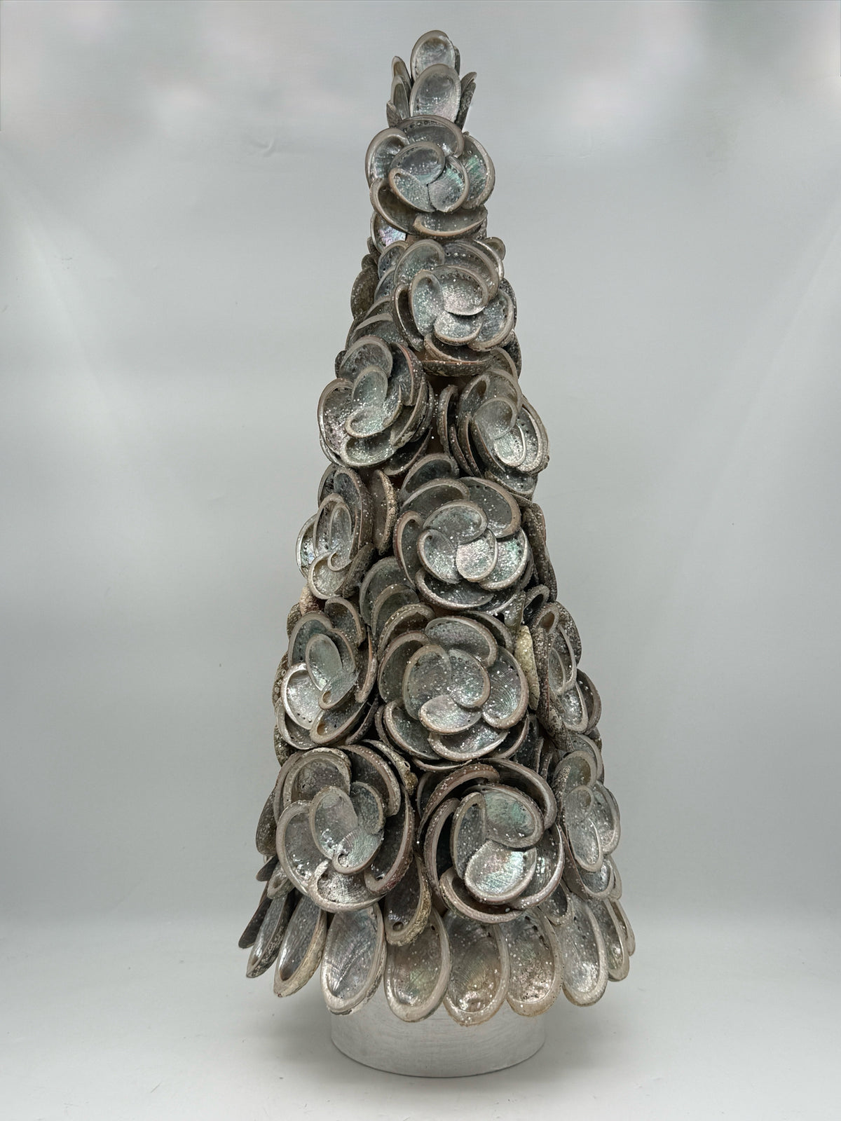 Silver Glitter Abalone Christmas Tree