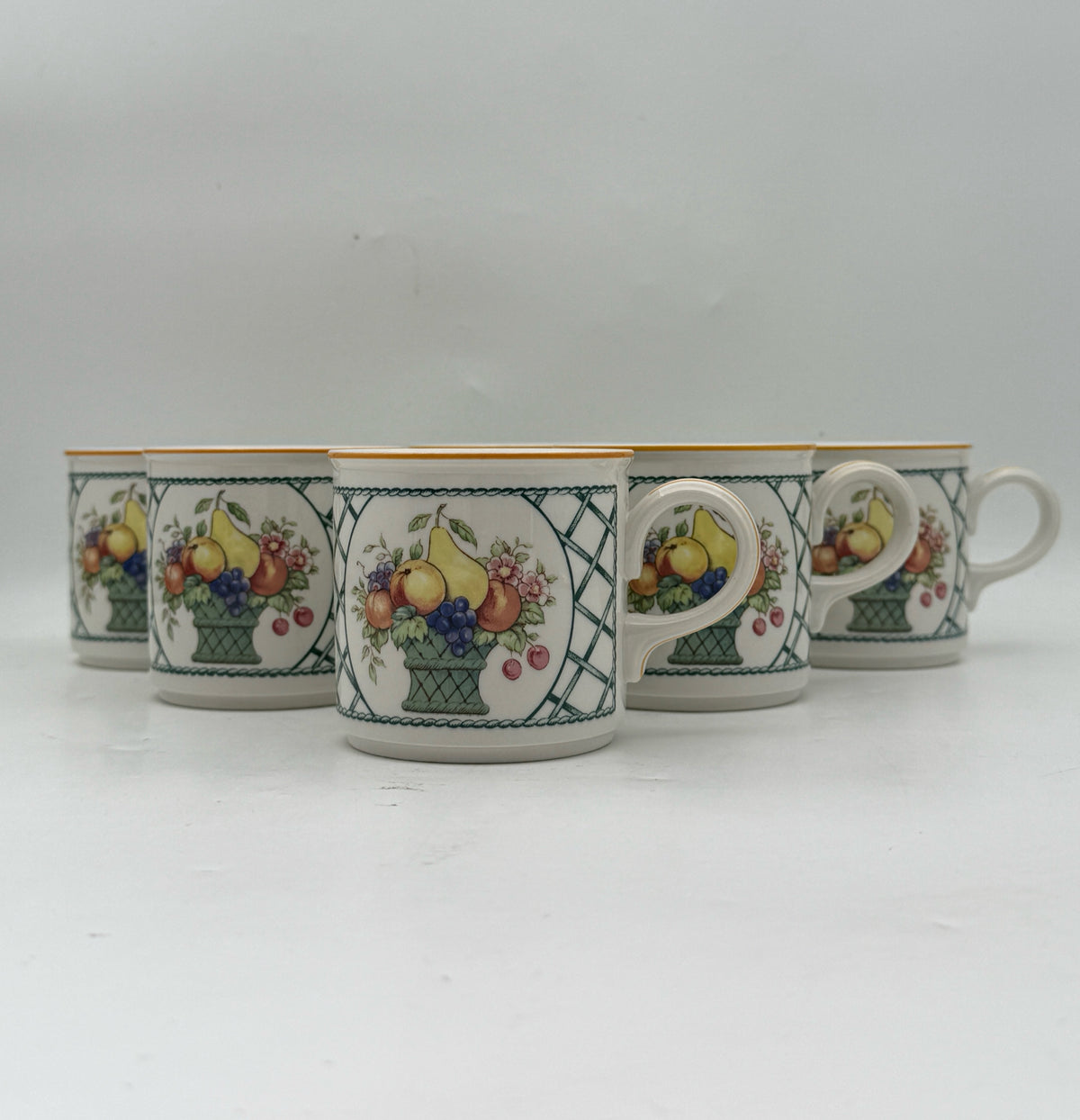 Villeroy and Boch "Basket" Mugs- Set Of 6