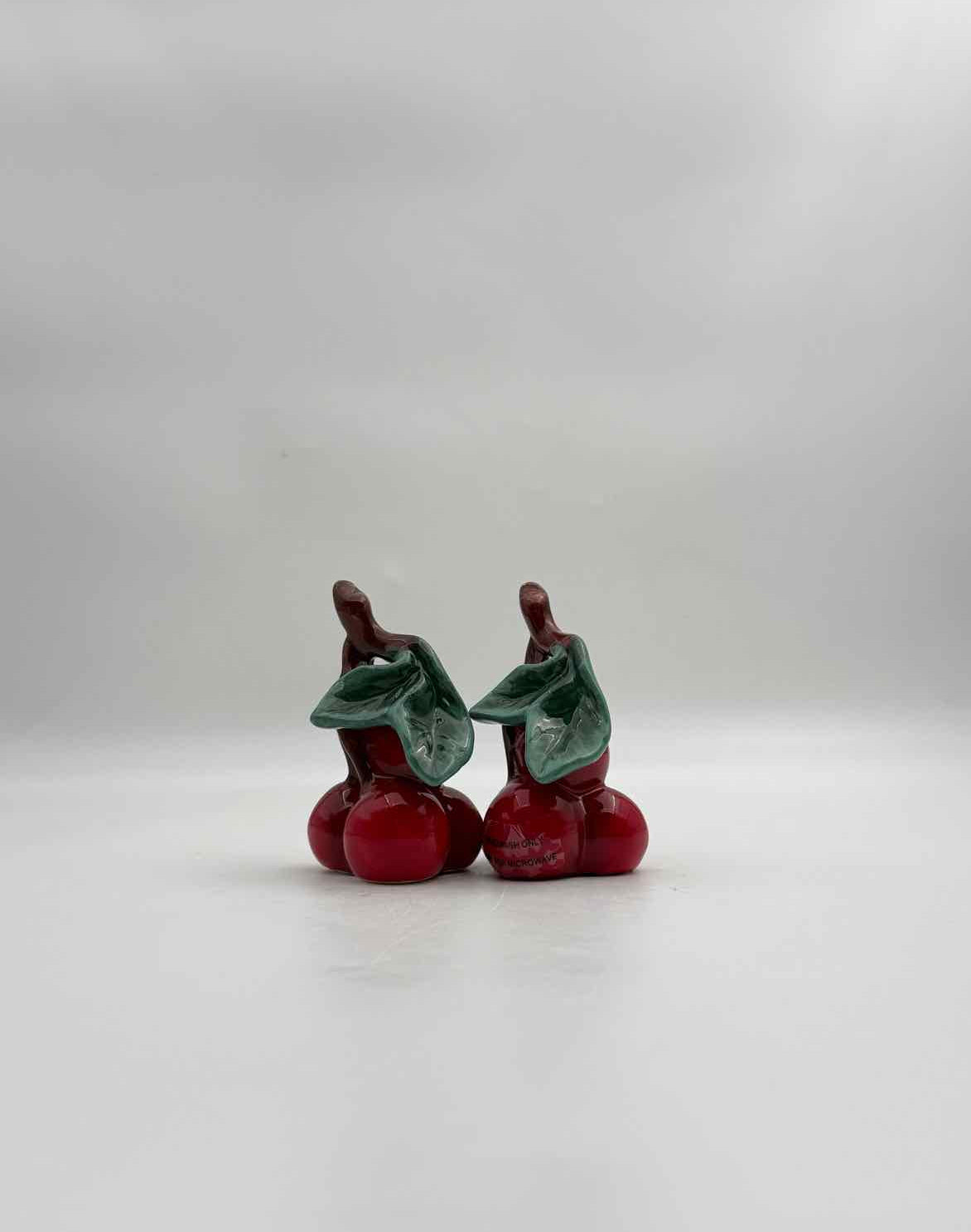Cherry Salt Pepper Shakers Set Fruit Kitchen Decor Collectible Art
