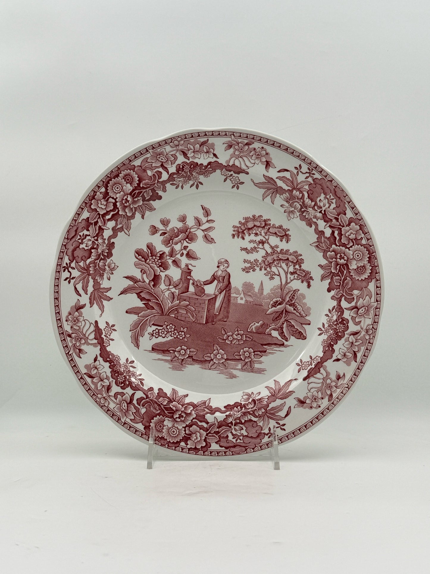 Spode Georgian Series Red Plates- Set Of 6