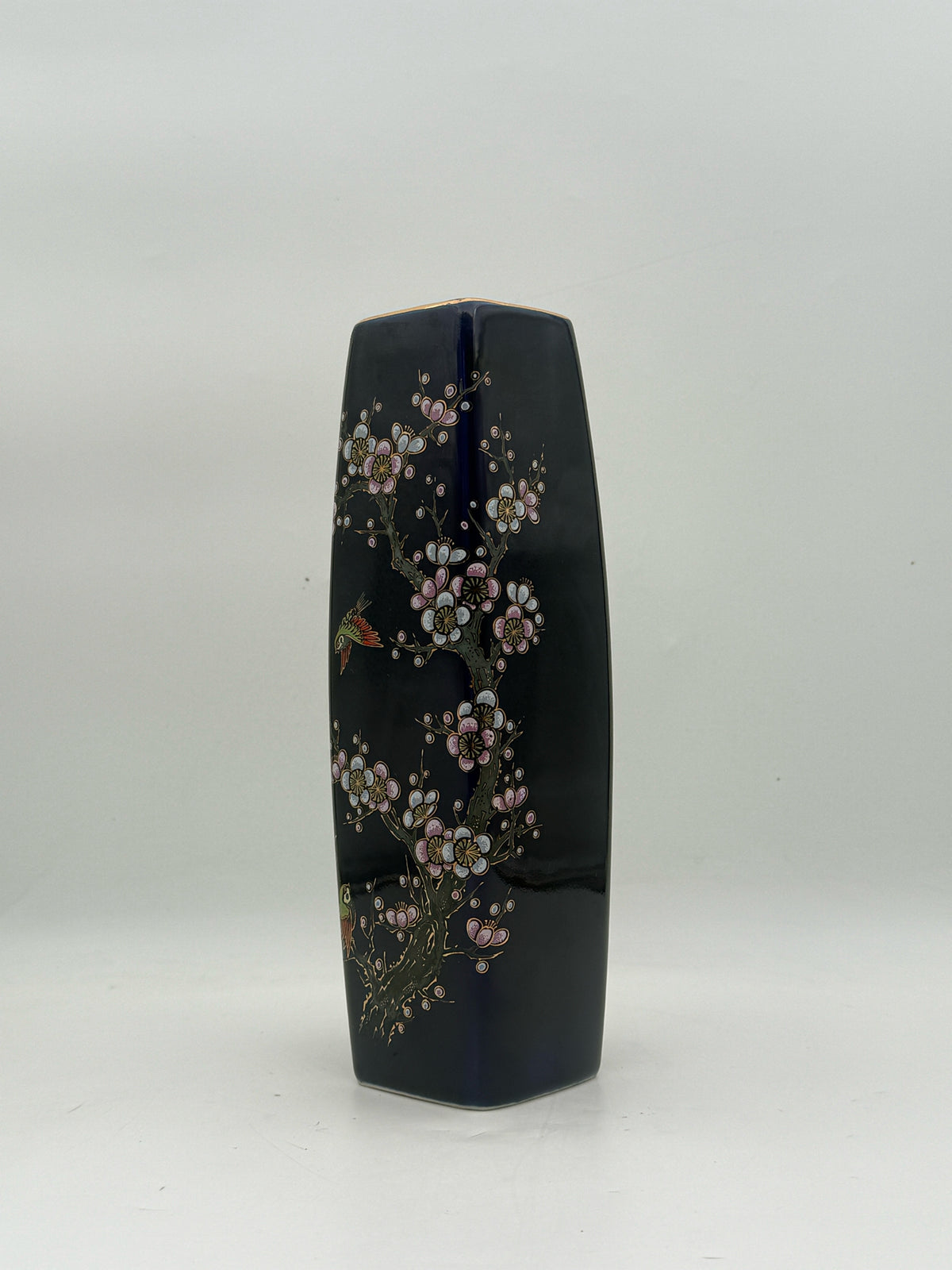 Japanese Cobalt Blue Flower Vase