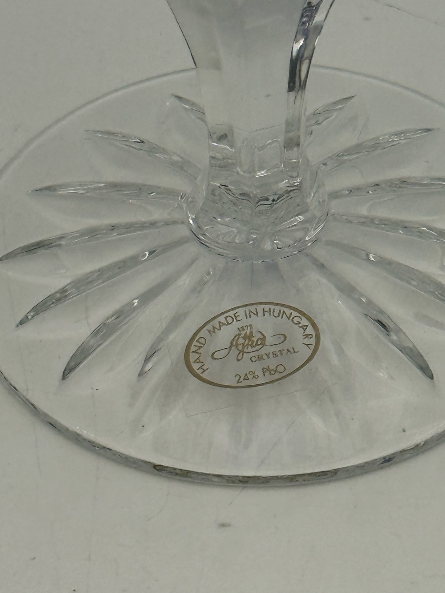 Ajka Castille Blue Crystal Goblets- Set Of 8
