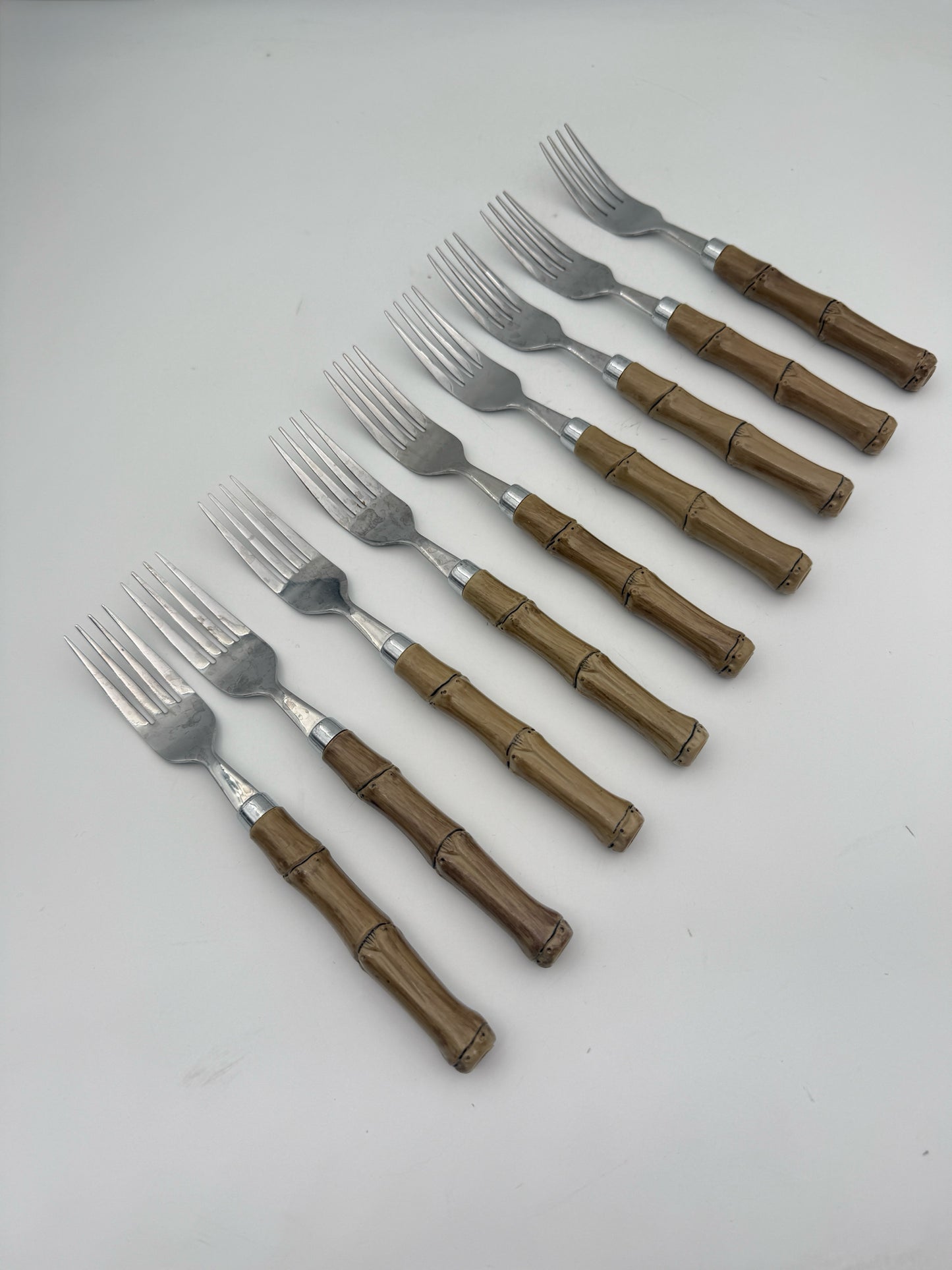 Bamboo Knife, Fork, And Spoon Set- Service For 10