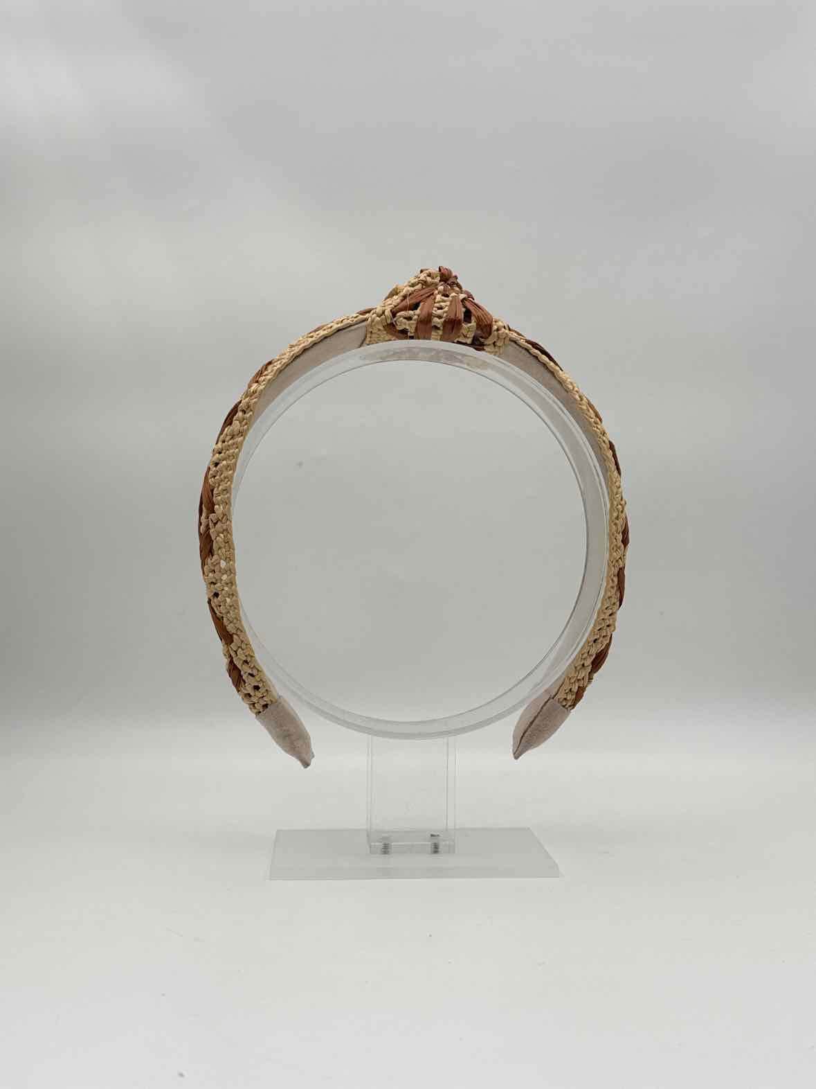 Tan Faux Raffia Headband – Hair Accessory