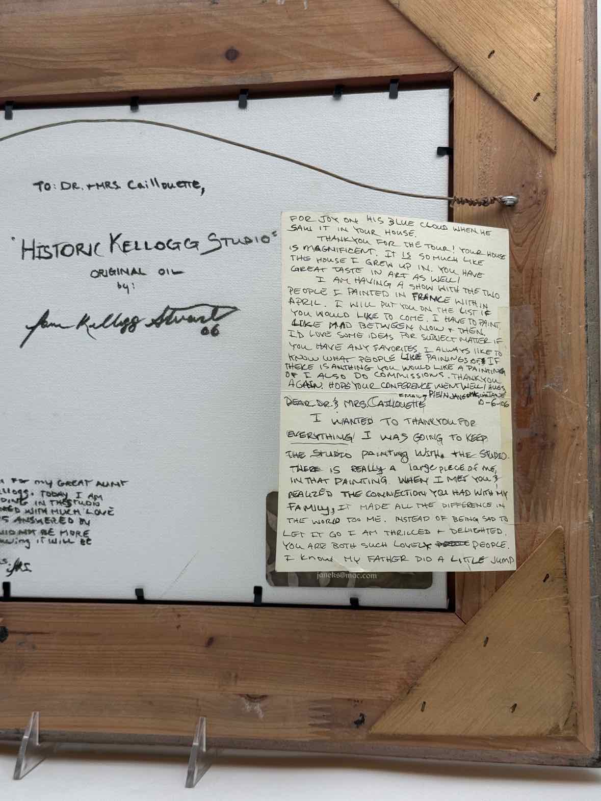 "Historic Kellogg Studio" By June Kellogg Stuart Original Framed Oil Painting