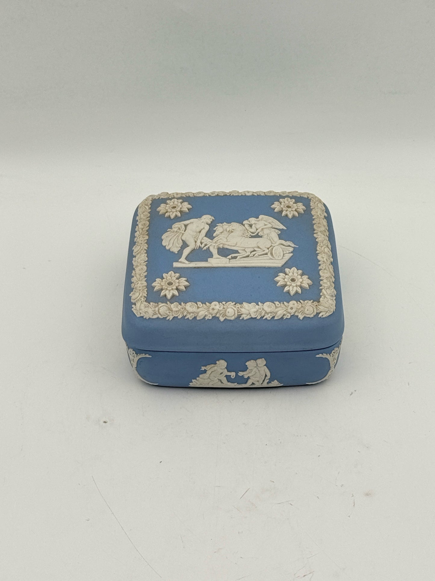 Wedgewood Jasperware Trinket Box Featuring Ullyses