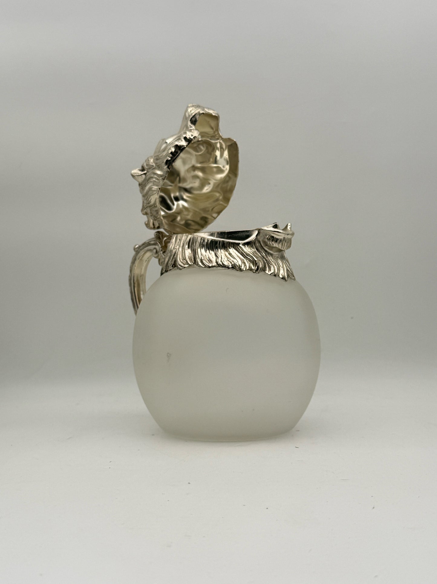 Vintage Carol Stupel Frosted Lion Head Pitcher