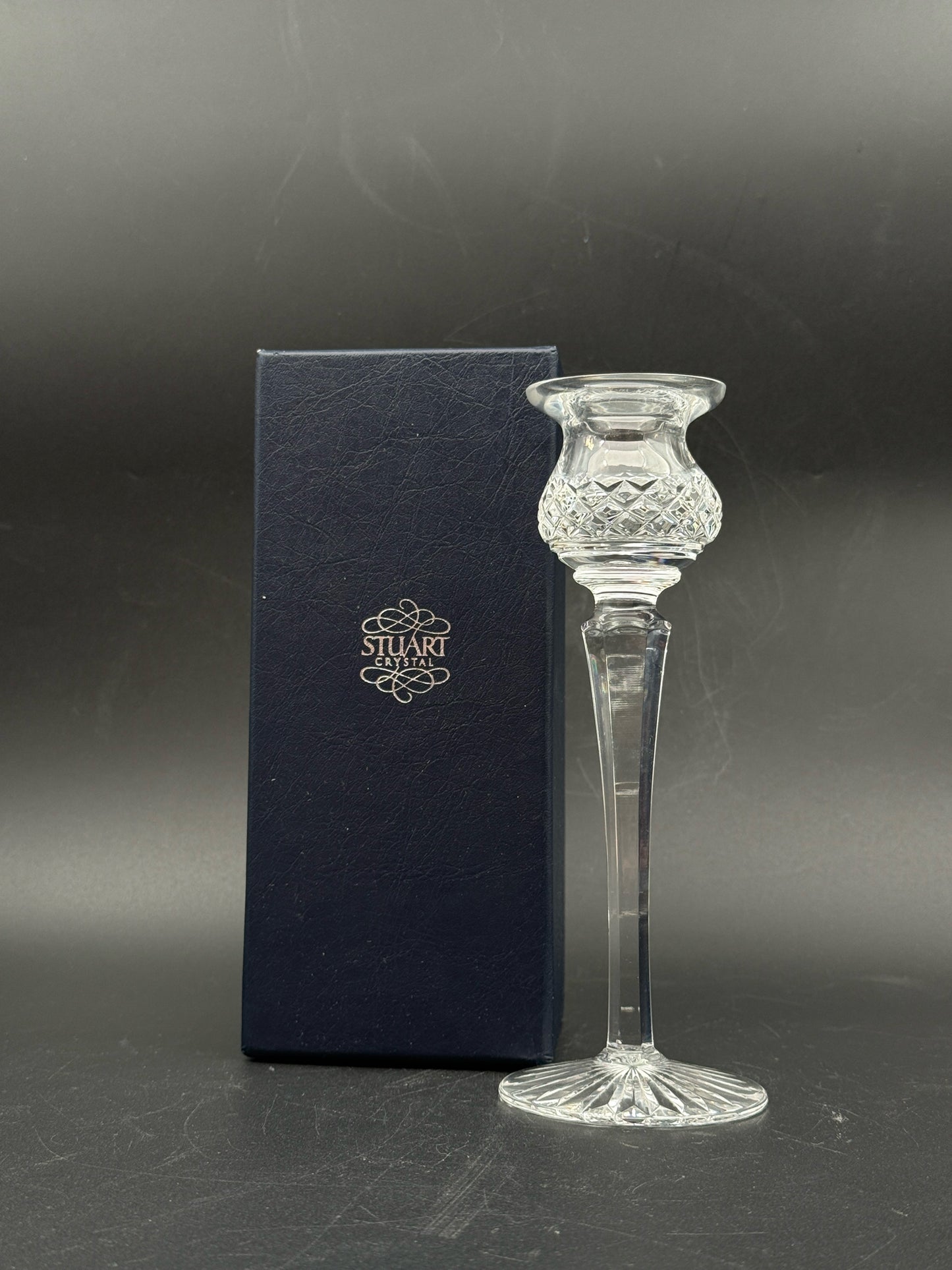 Stuart Crystal Candle Holder With Box