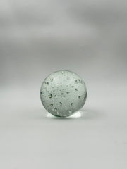 Murano Glass Paperweight – Clear with Controlled Bubbles