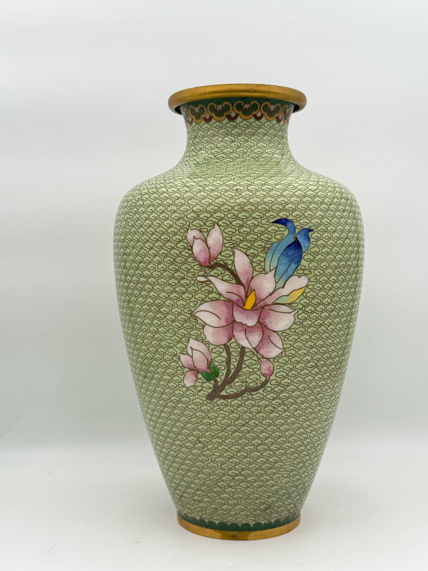 Vintage Chinese Cloisonne Enamel Vase