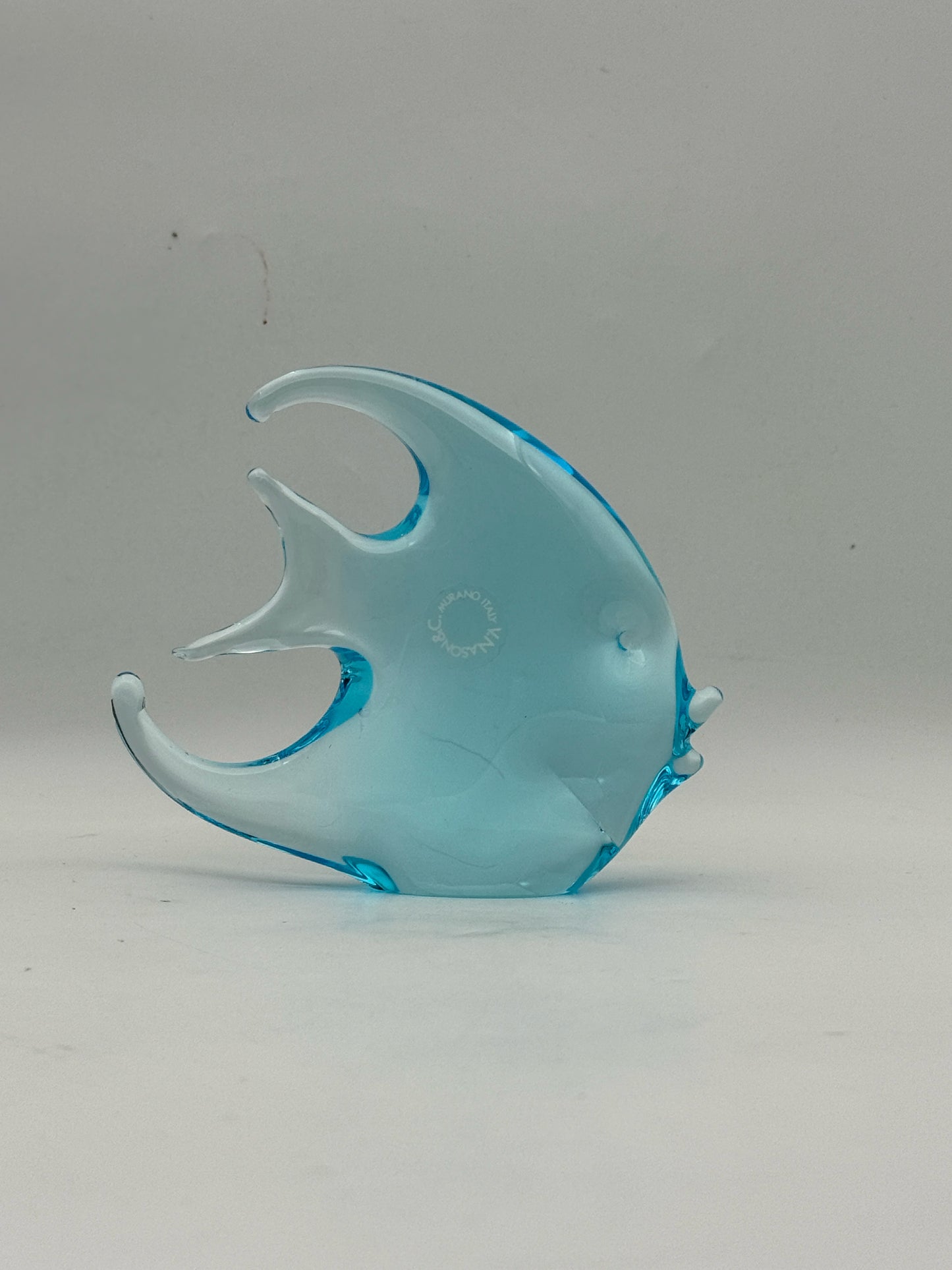 Murano Glass Blue Fish Figurine