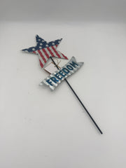 Patriotic American Flag Star Stake