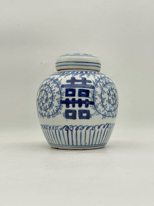 Chinese Blue And White Ginger Jar