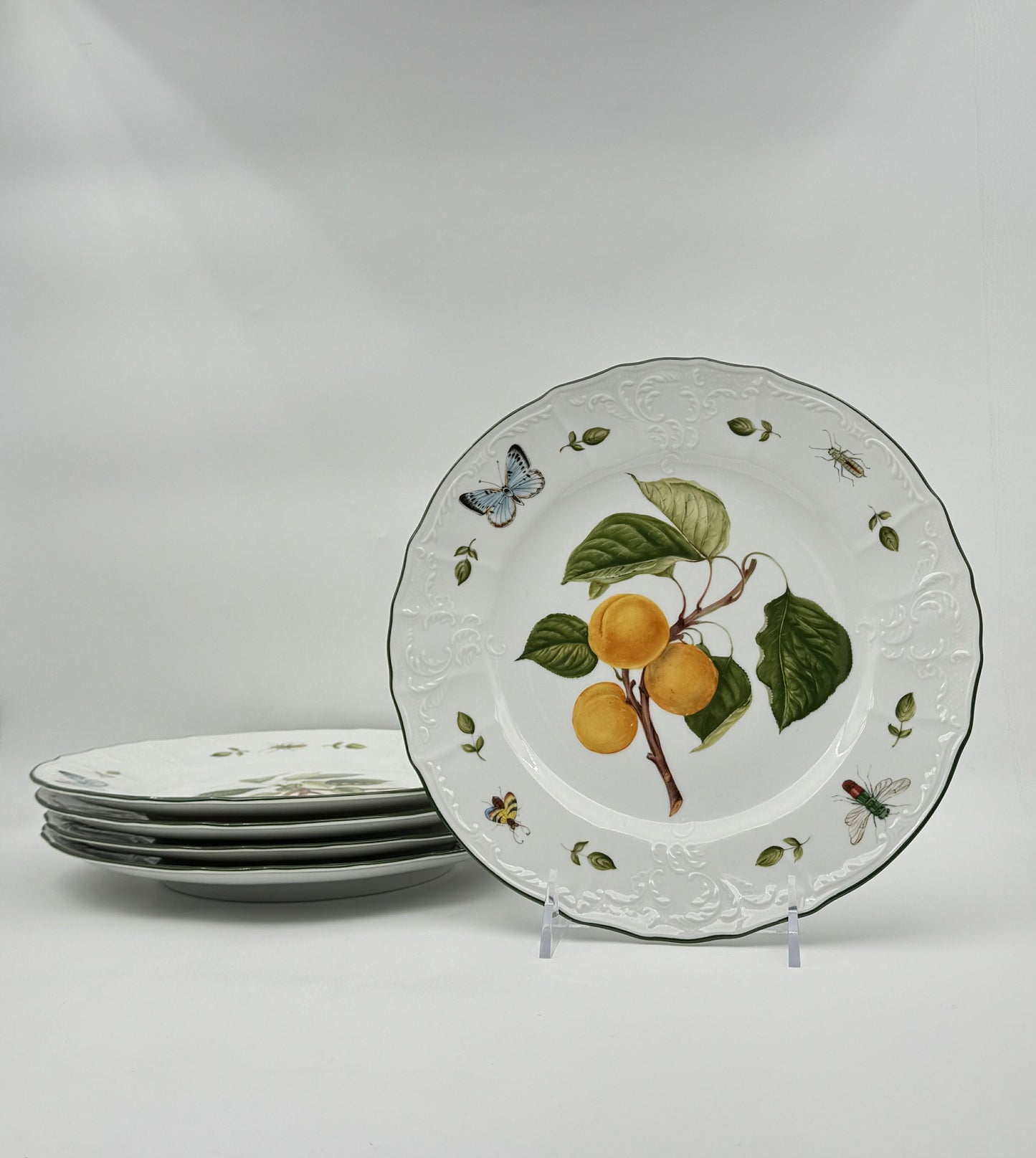 Set of 5 Anna Weatherley Fruit Plates – Hand-Painted Hungary