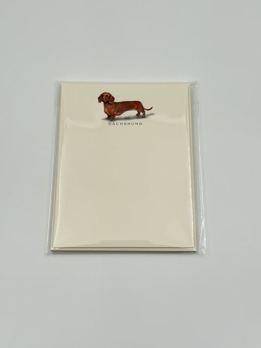 Fable & Sage Dachshund Flat Note Cards – Set of 6 with Envelopes