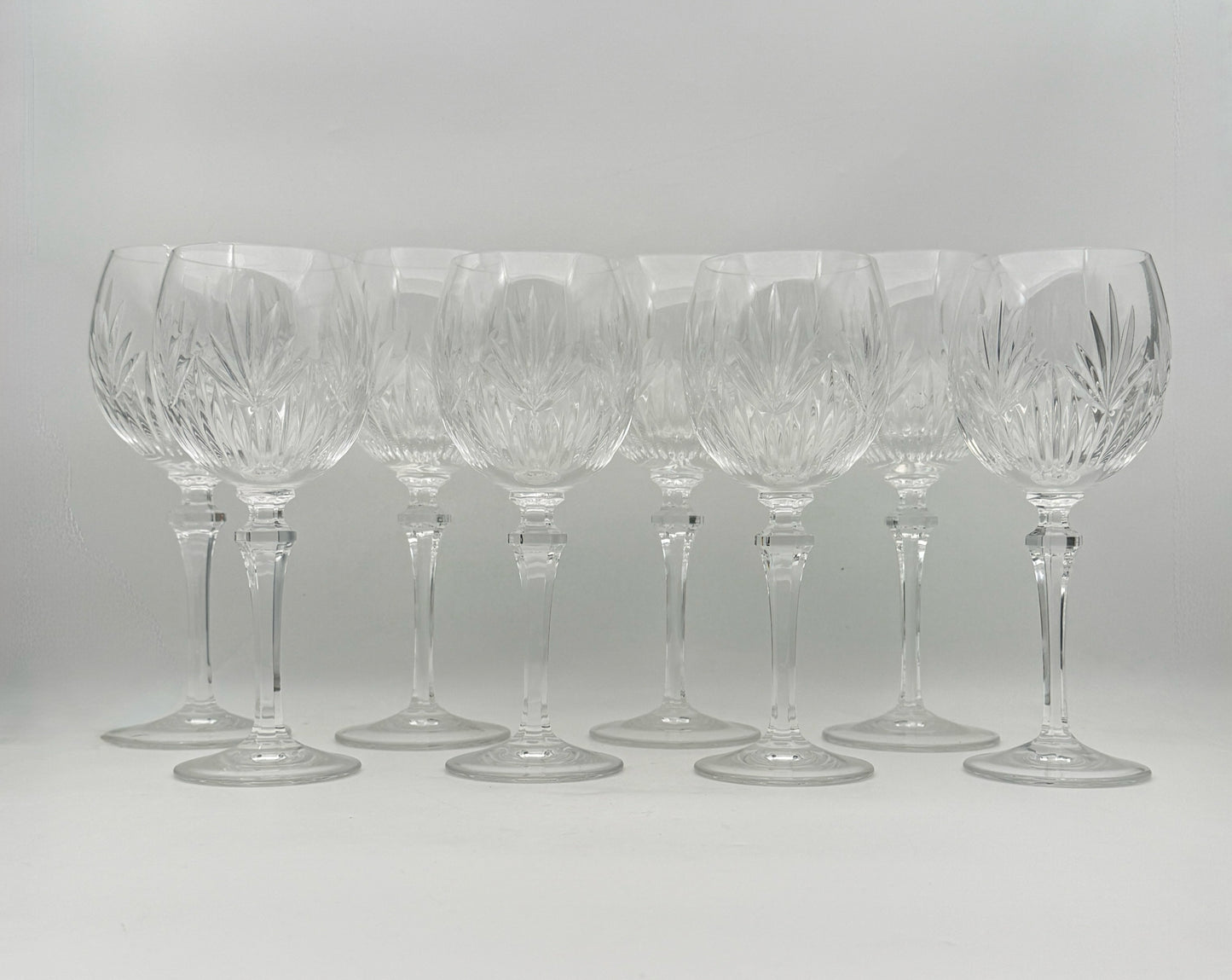Gorham Crystal Red And White Wine Glasses- Set Of Four And Four