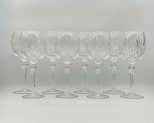 Gorham Crystal Red And White Wine Glasses- Set Of Four And Four