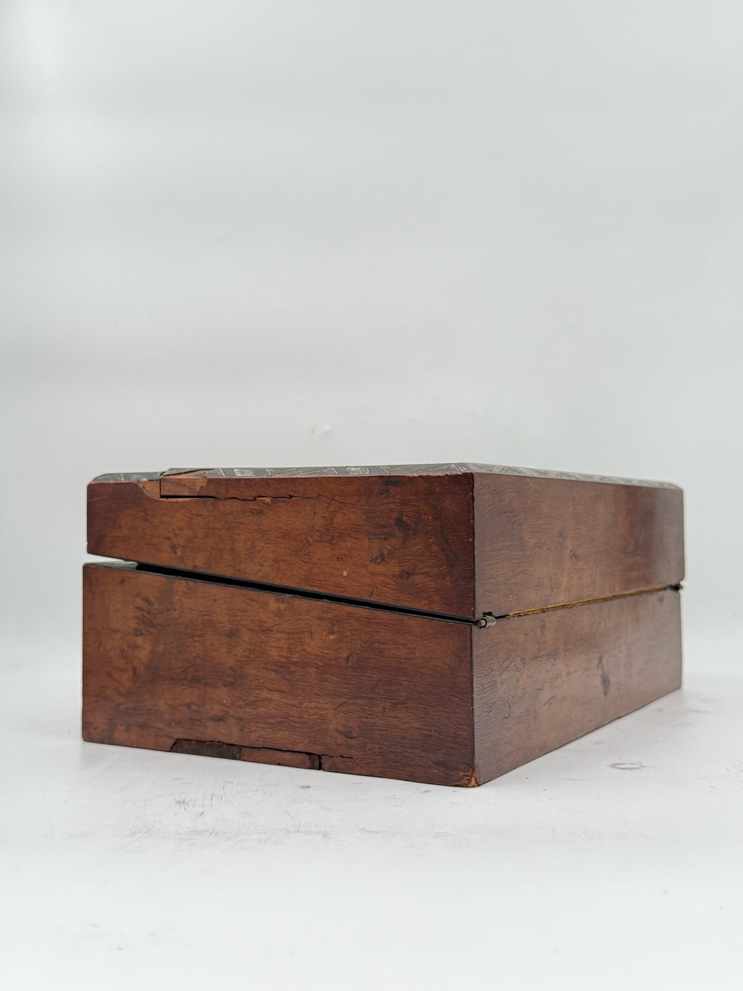 Antique Victorian Wood Inlay  Travel Writing Box/Desk
