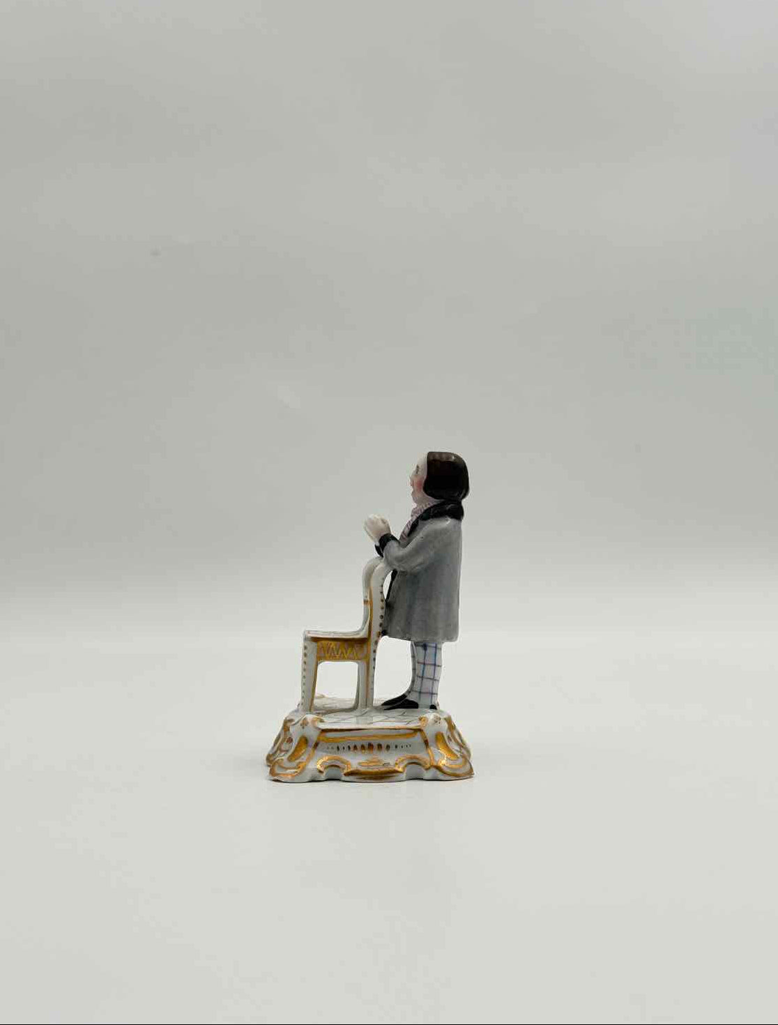 Antique French Porcelain Gentleman Figurine Choisy le Roi Miniature