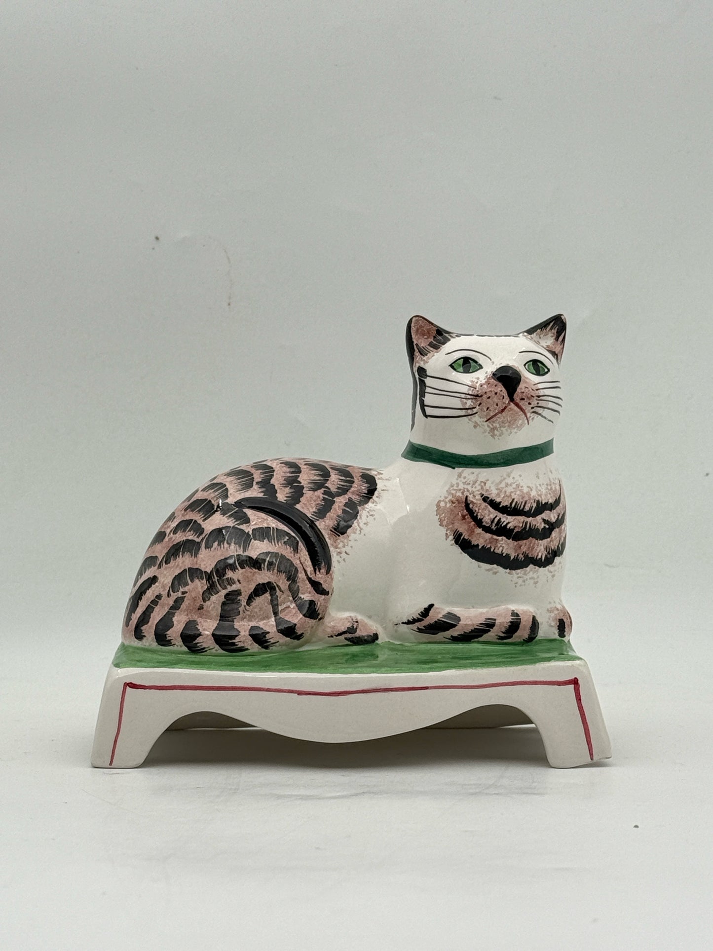 Pair Of Italian Ceramic Tabby Cats