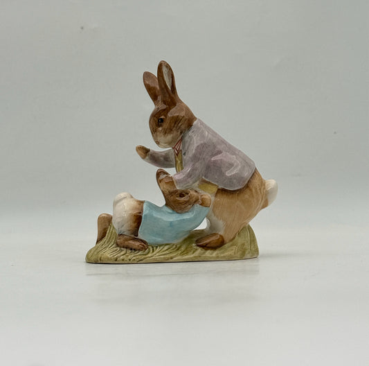 Beswick Beatrix Potter Figurine- Mr. Benjamin Bunny And Peter Rabbit