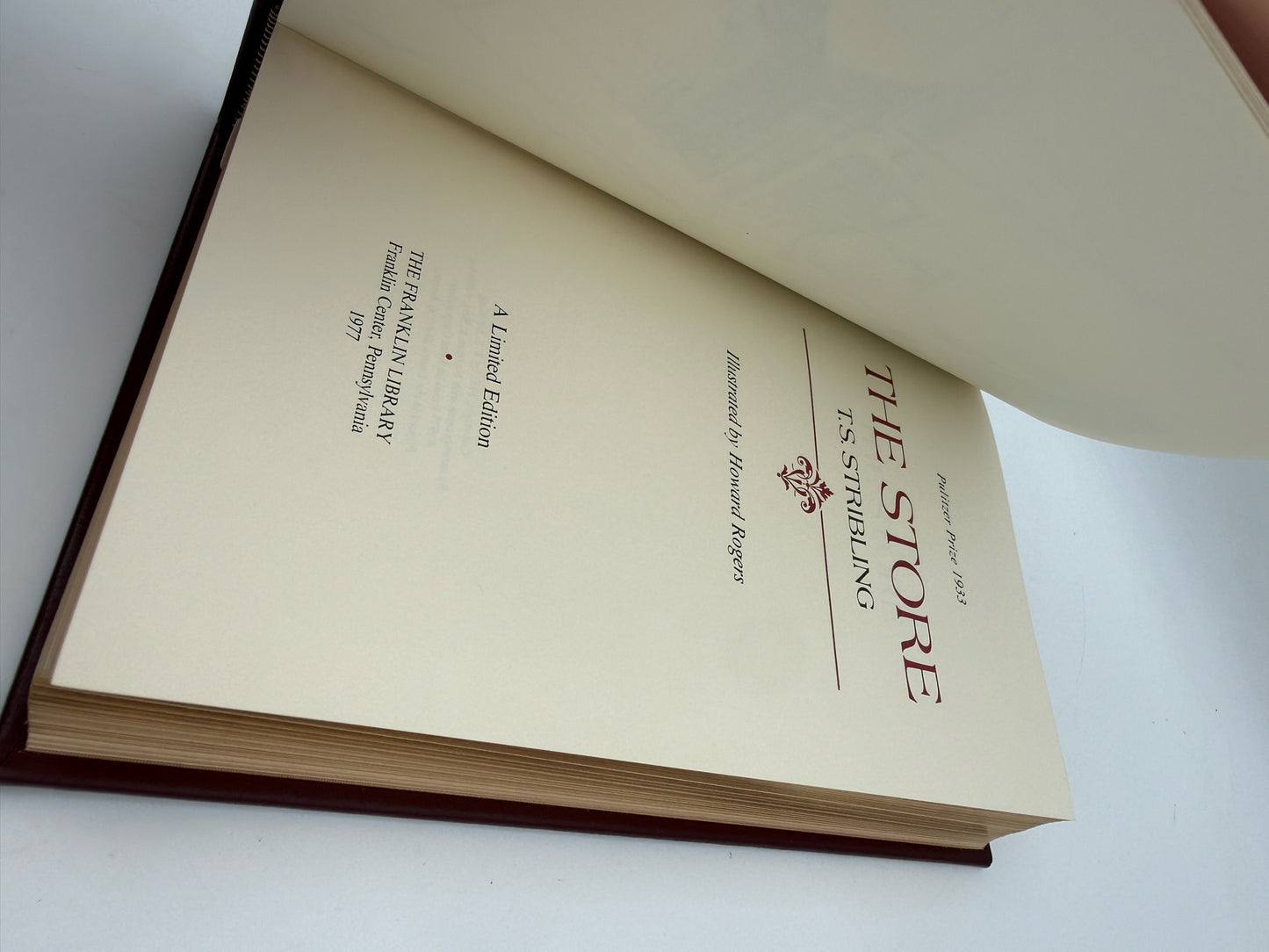 TS Stribling "The Store" Hardcover Book- Franklin Edition