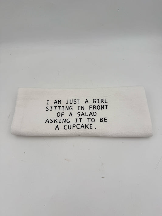 I'm Just A Girl Decorative Kitchen Towel