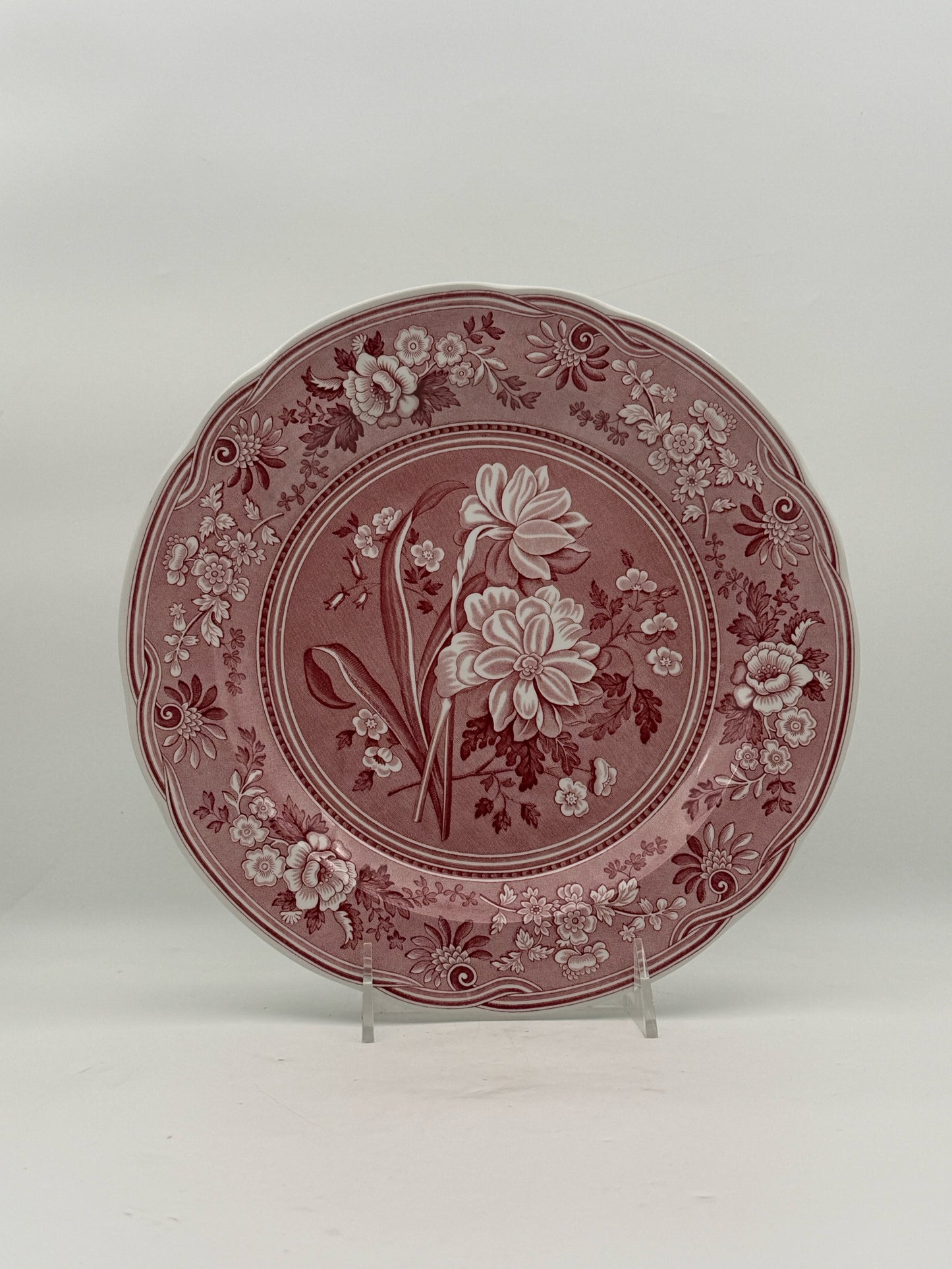 Spode Georgian Series Red Plates- Set Of 6