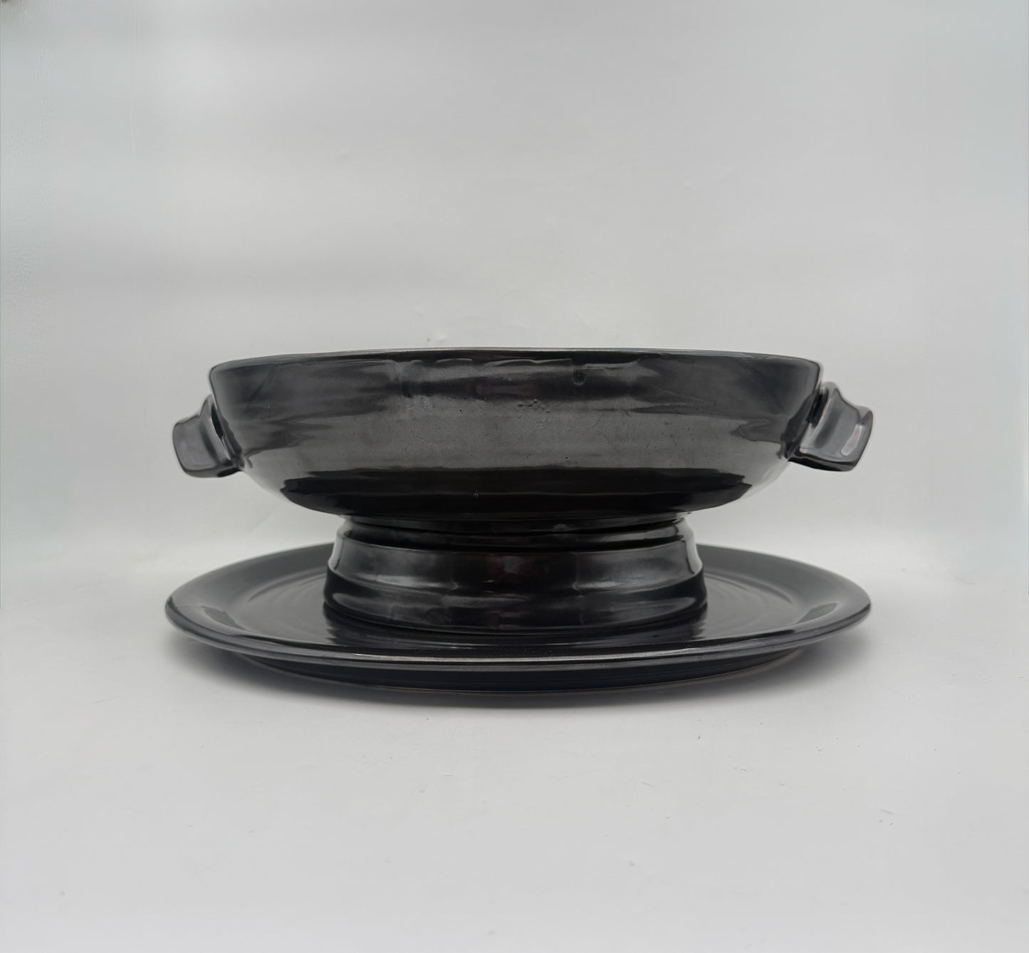 Williams Sonoma Black Serving Dish With Plate