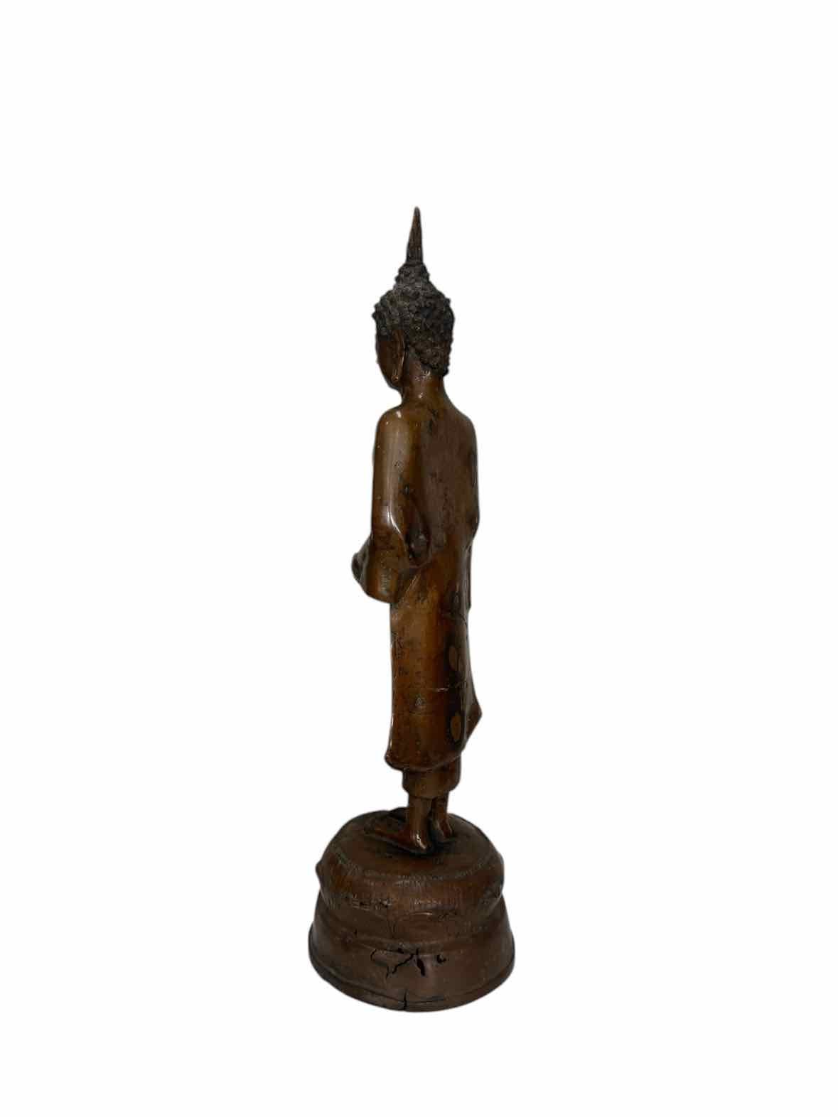 Large Casted Bronze Standing Buddha Statue