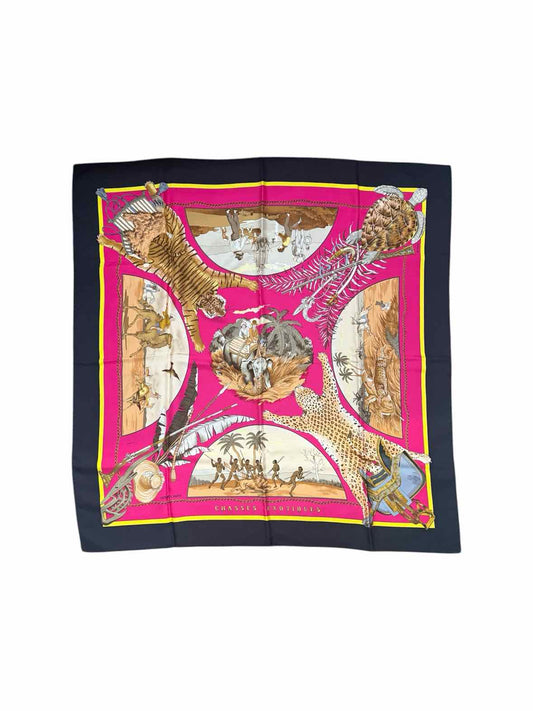 Hermes "Chasse Exotique" By P. Ledoux Silk Scarf