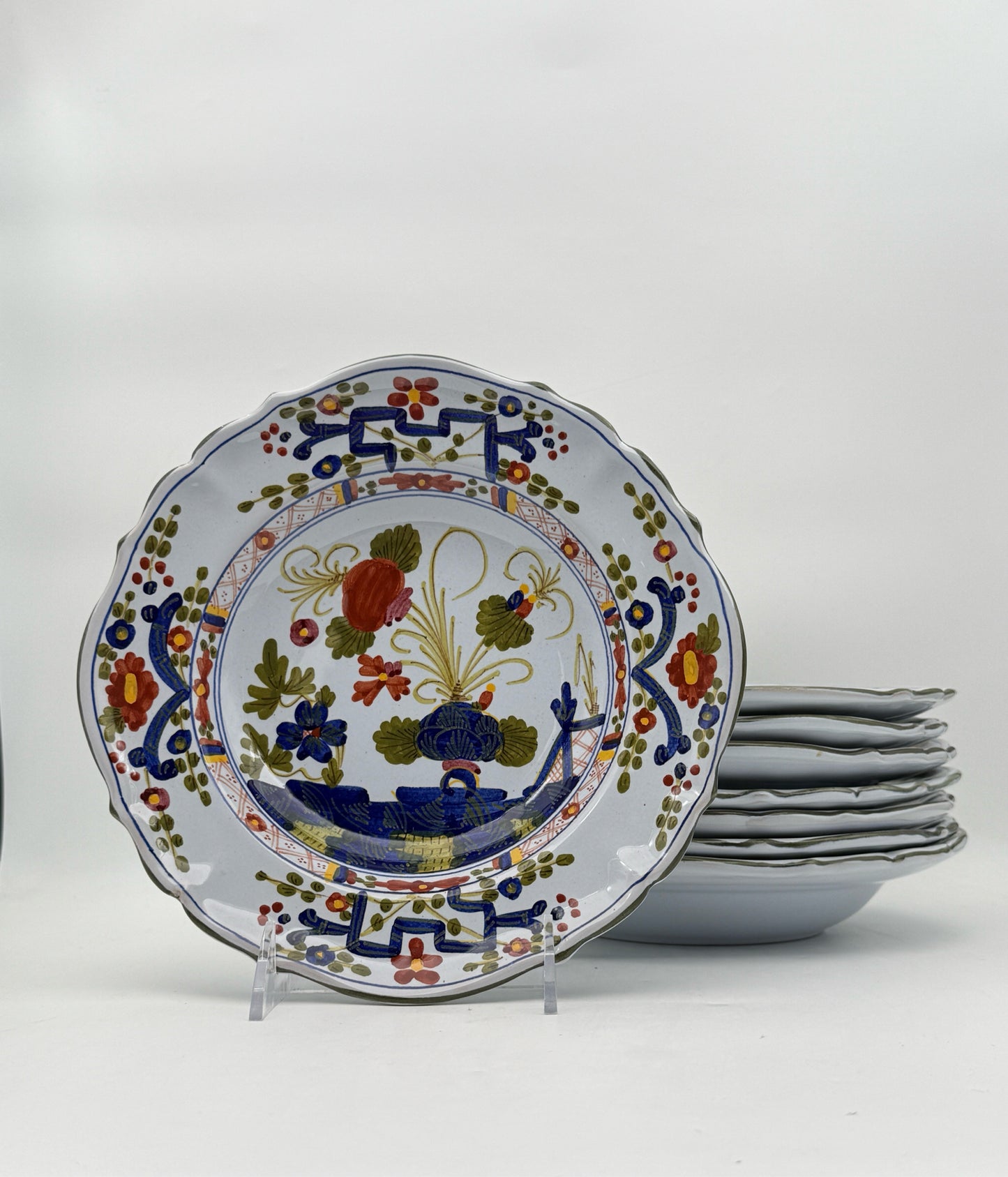 Sigma Blue Carnation 8 Person Dinnerware Set- 48 Pieces