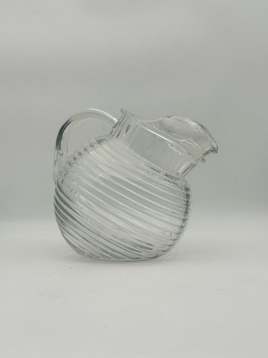 Vintage Anchor Hocking Ribbed Glass Pitcher