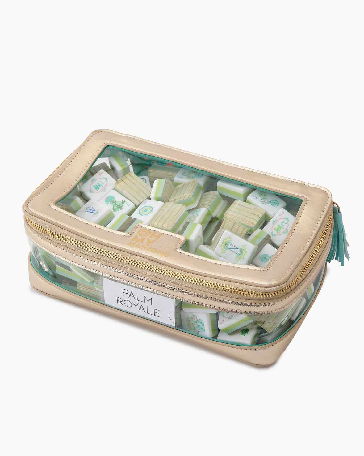 Oh My Mahjong Gold Structured Tile Storage Bag Case