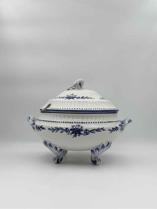 Blue And White Tureen Made In Portugal