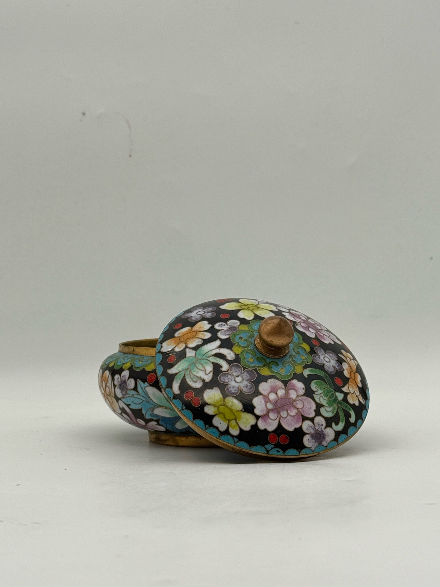 Vintage Cloisonne Bowl With Lid