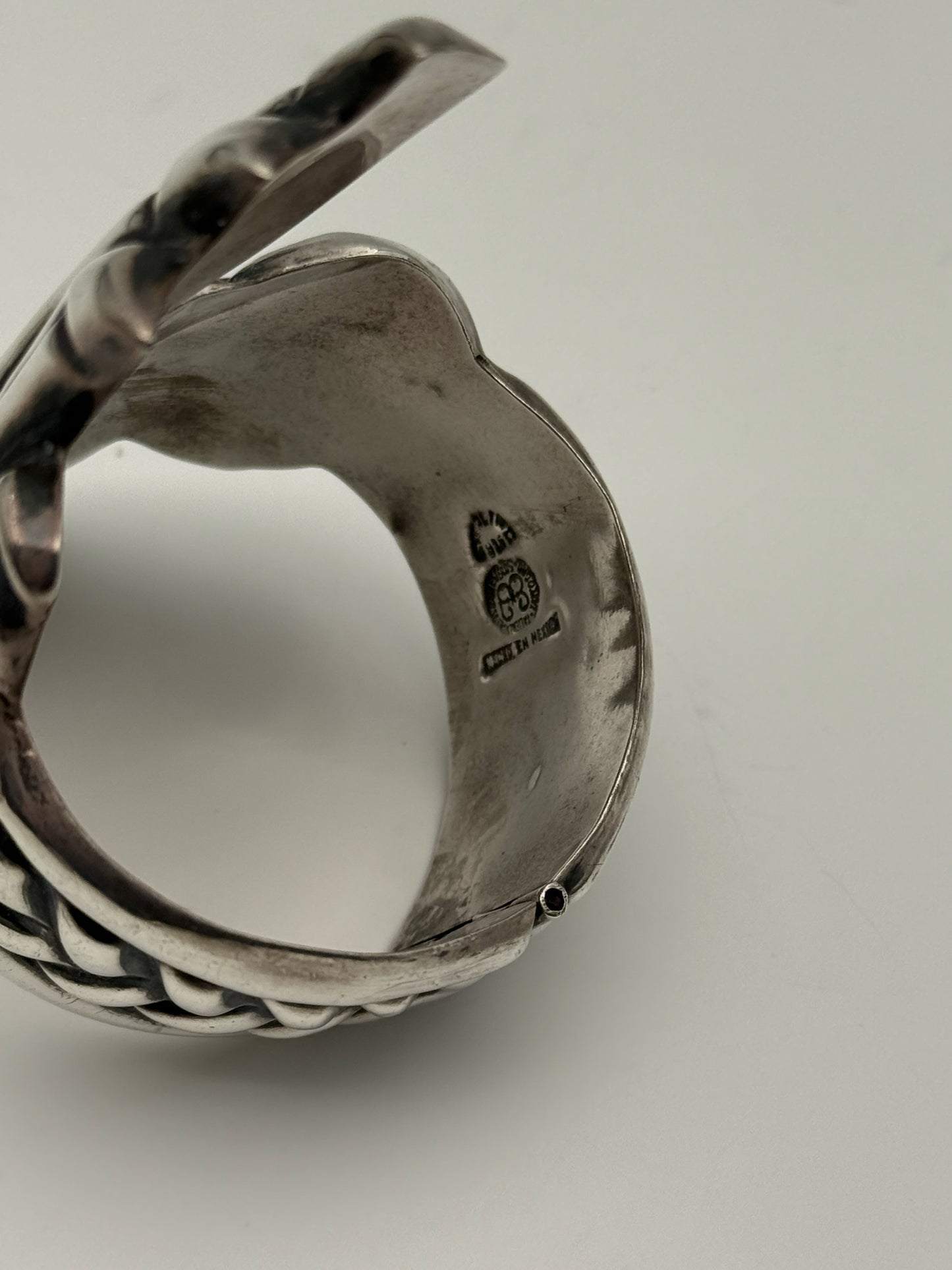 Los Ballesteros Mexican Sterling Silver Cuff Bracelet