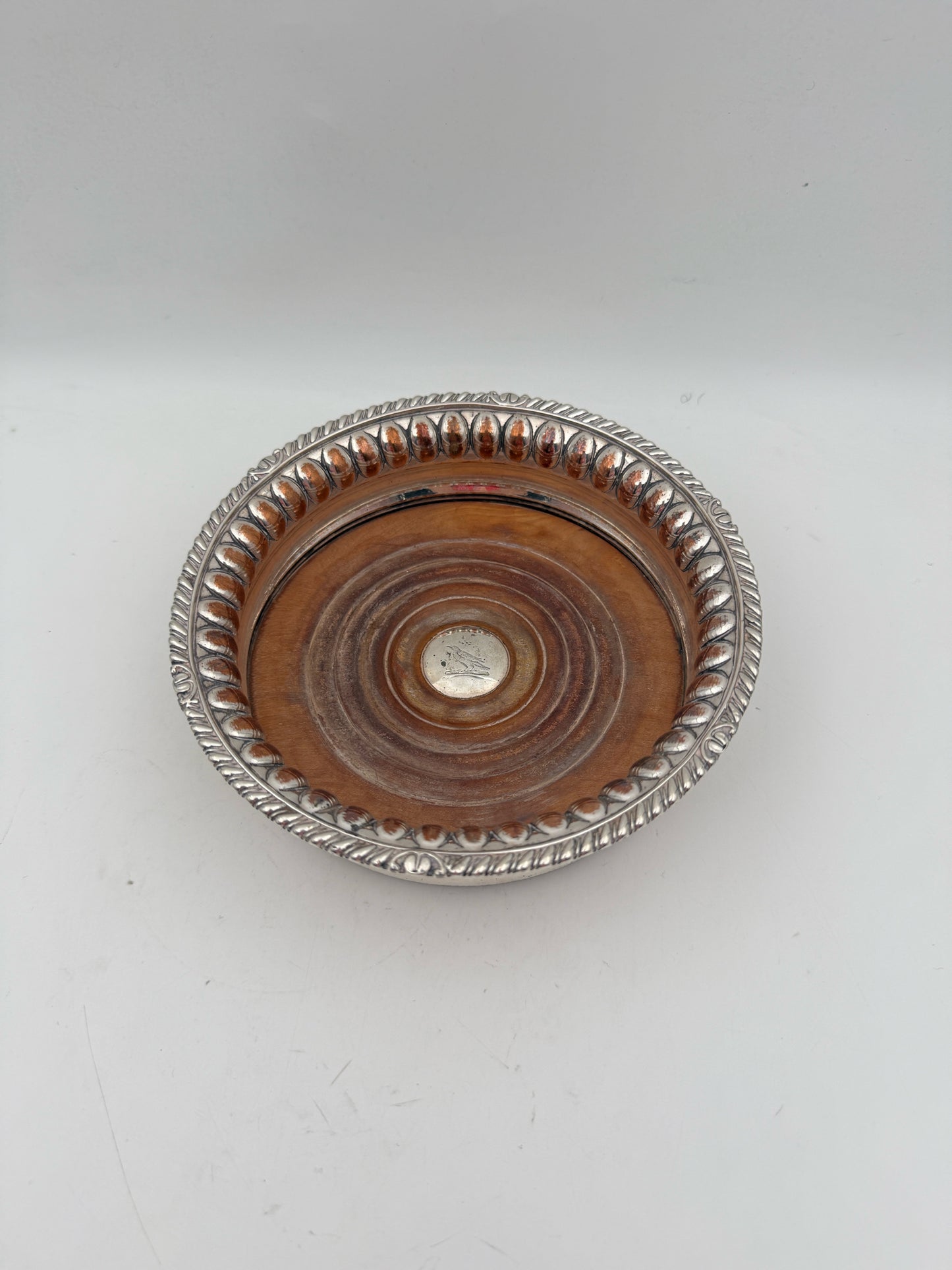 Sheffield Silverplate Champagne Wine Bottle Coaster