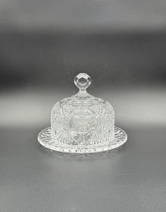 Cut Glass Domed Butter Dish