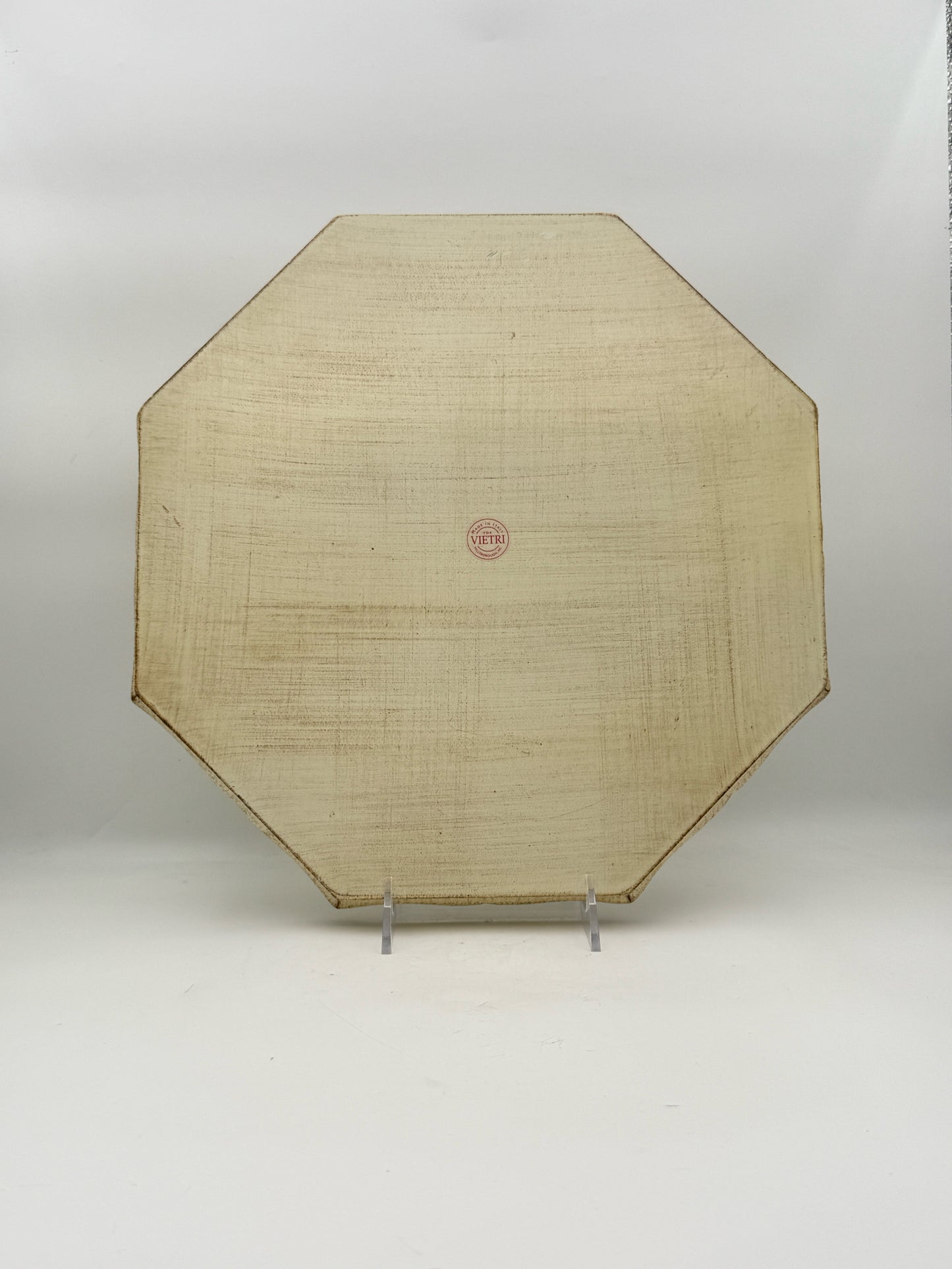 Vietri Playing Cards Octagonal Serving Tray Made In Italy