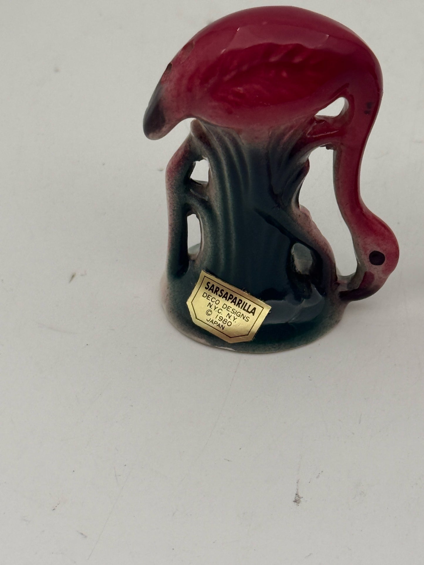 Vintage Sarsaparilla Flamingo Salt And Pepper Shakers