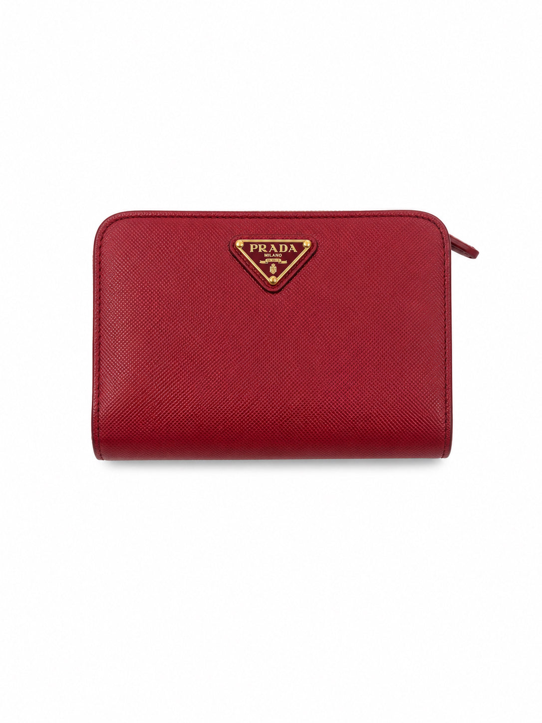 Prada Red Saffiano Leather Wallet