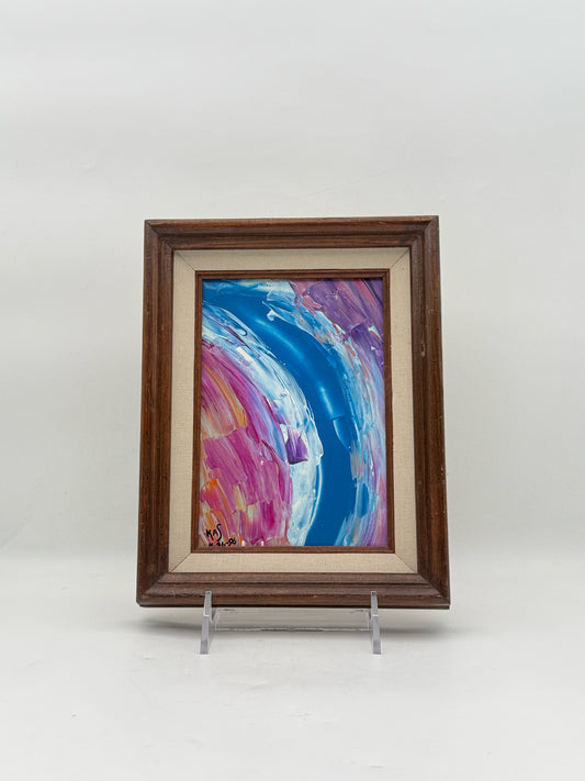 "Sunset Falls" Acrylic On Board Abstract Painting By Kaye Allan Johnson
