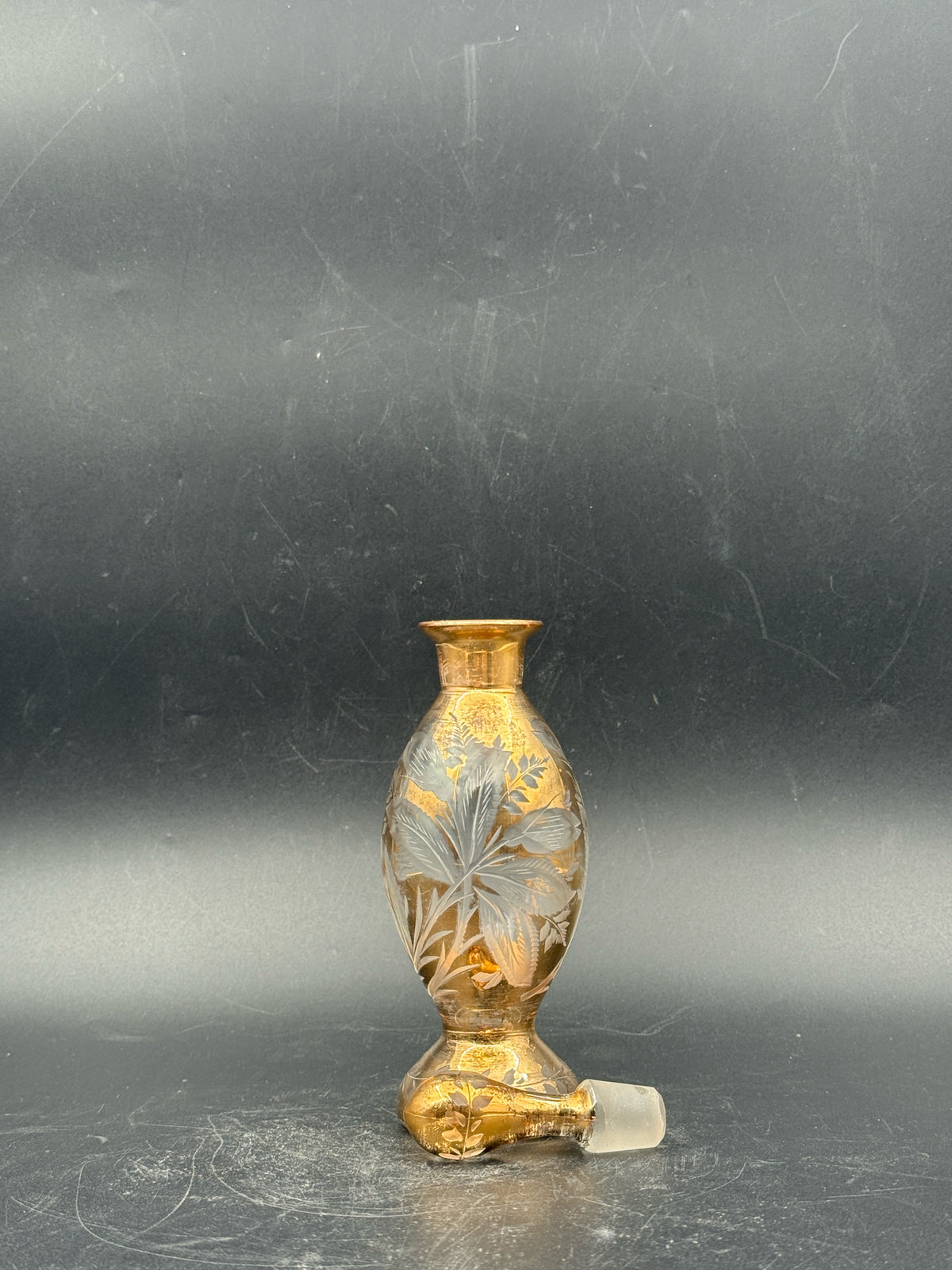 Vintage Czech Glass Perfume Bottles- Set Of 3