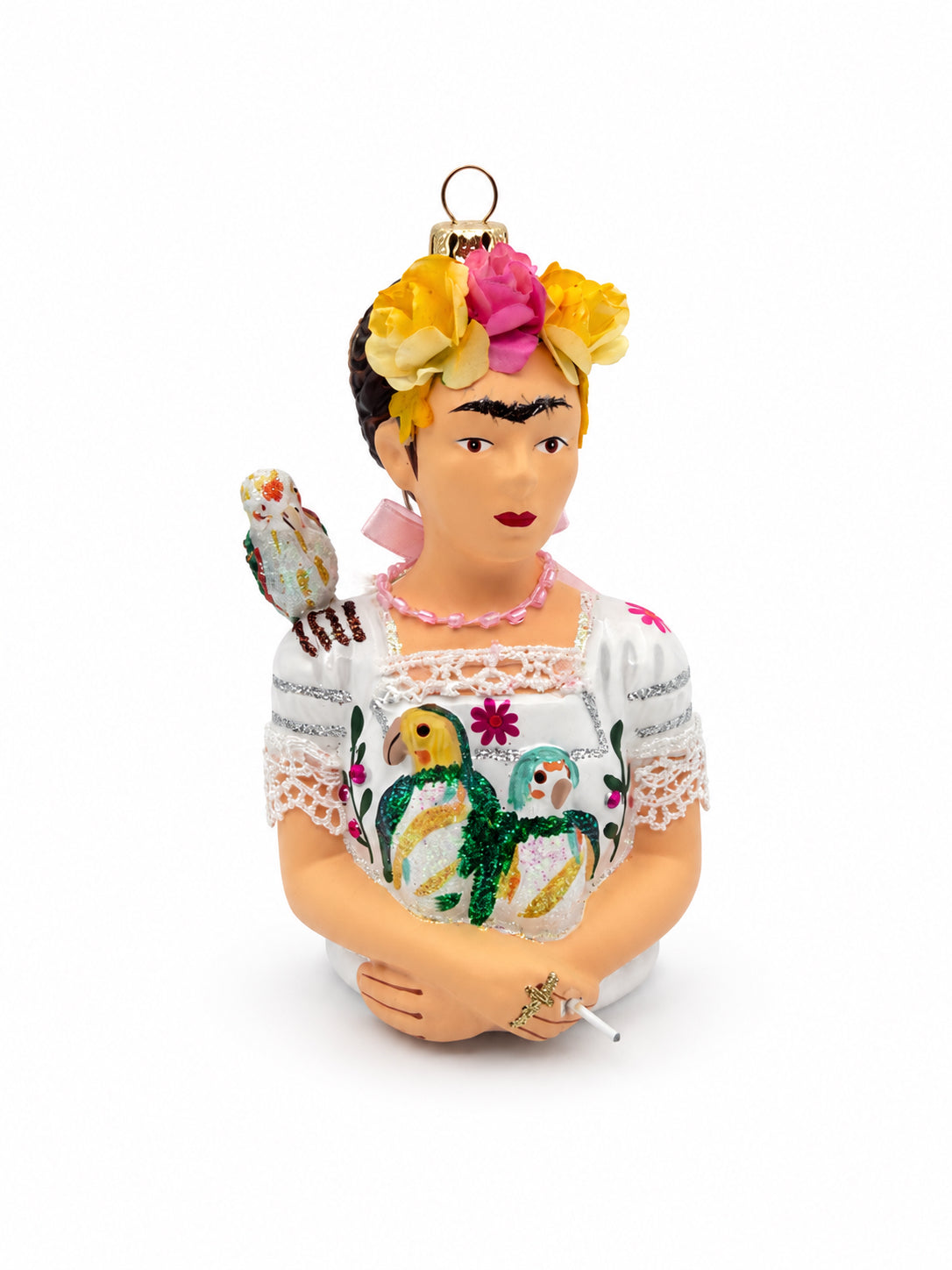 Frida Kahlo With Parrot Ornament