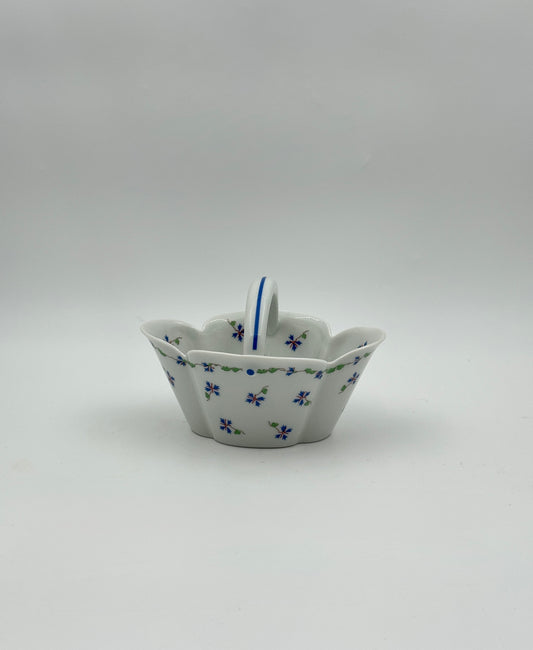 Haviland Limoges Basket – “Blue Cornflower Garland” – France