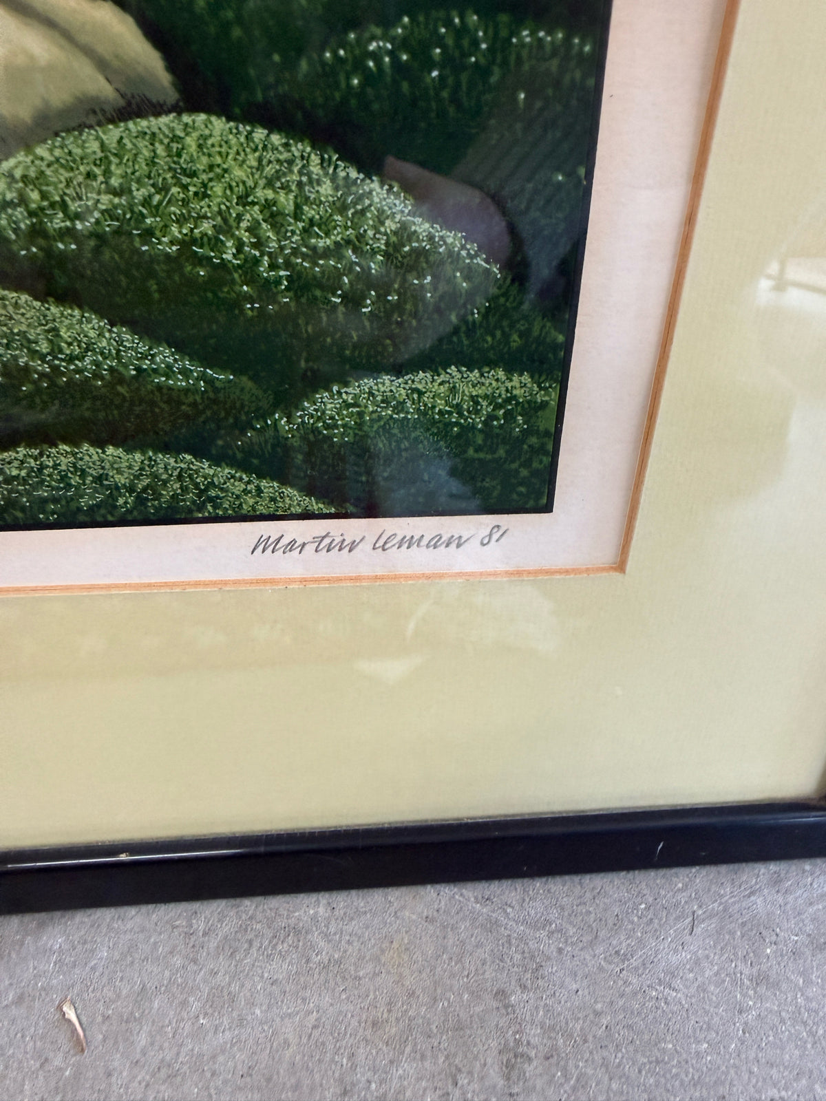 Martin Leman "Caroline's Cat" Signed And Framed Art Print