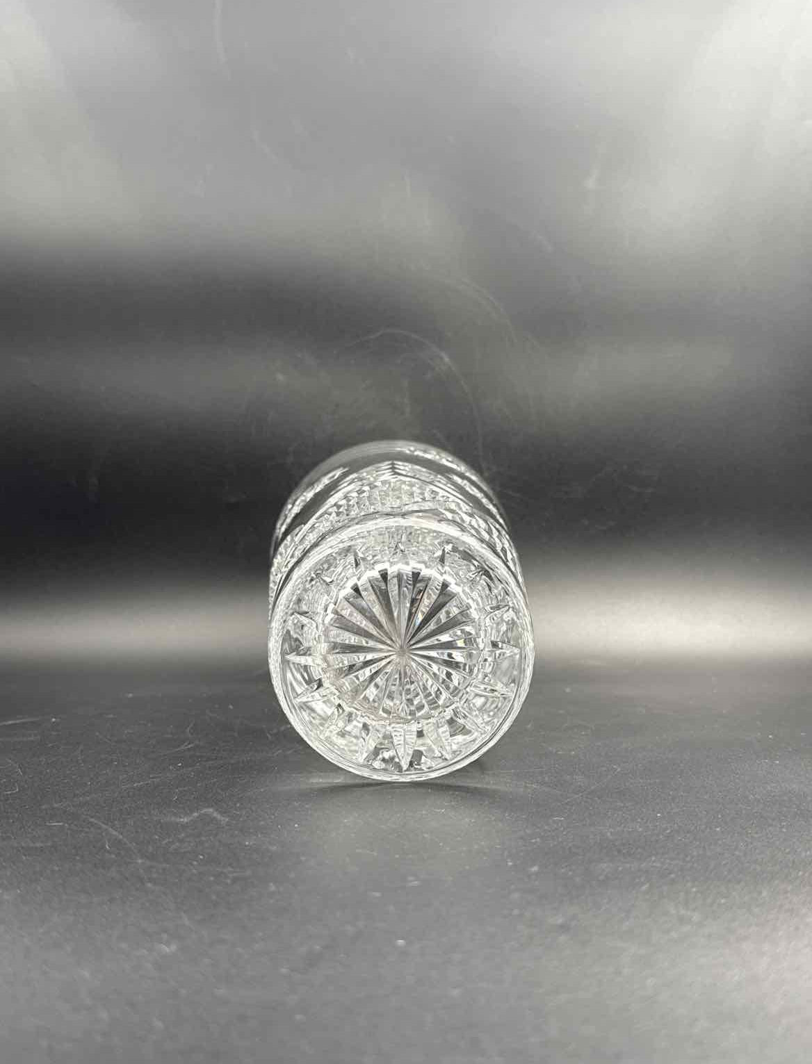 Waterford Christmas Tree Crystal Vase Ireland Holiday Cut Glass Decor