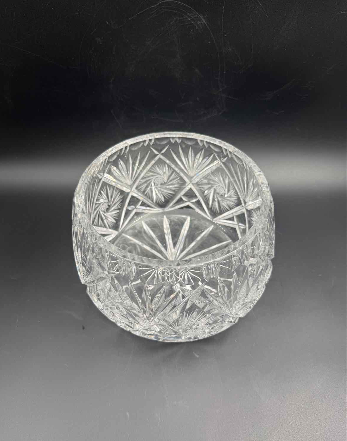 Vintage Brilliant Cut Crystal Glass Bowl Elegant Decor